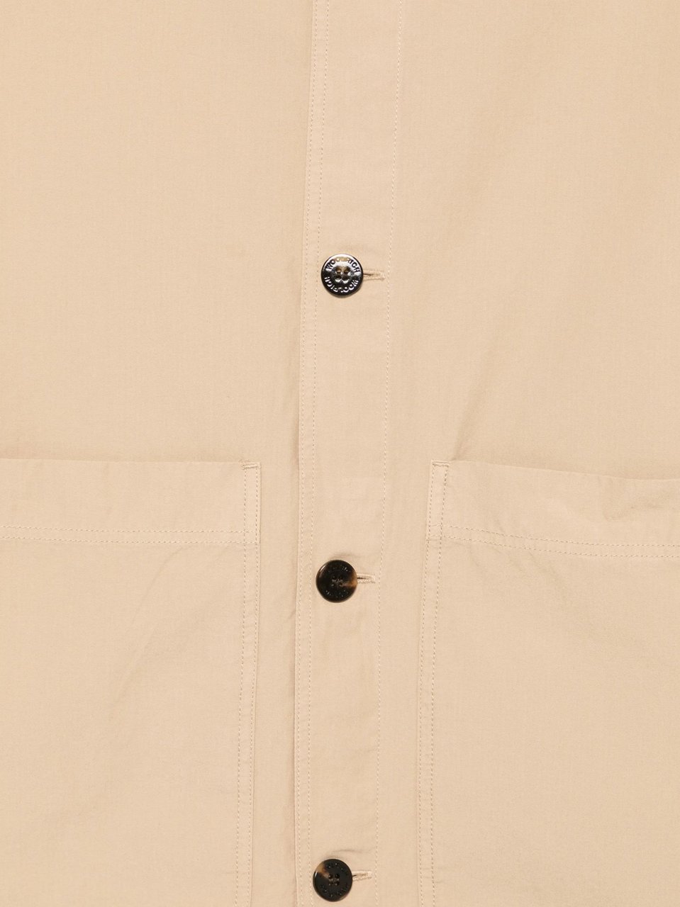 Woolrich Minimalist Cotton Classic Collar Jacket Neutraal