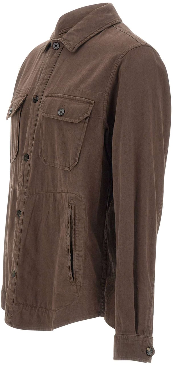 Woolrich Shirts Brown Bruin