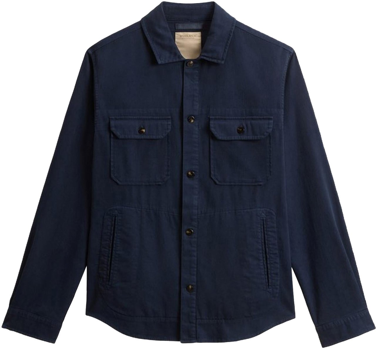 Woolrich Heren Linen Blend Safari Overshirt G Blauw