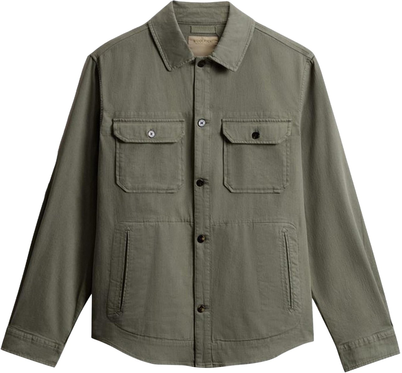 Woolrich Heren Linen Blend Safari Overshirt G Groen