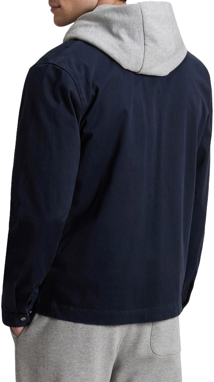 Woolrich Heren Cotton Twill Timber Overshirt Blauw