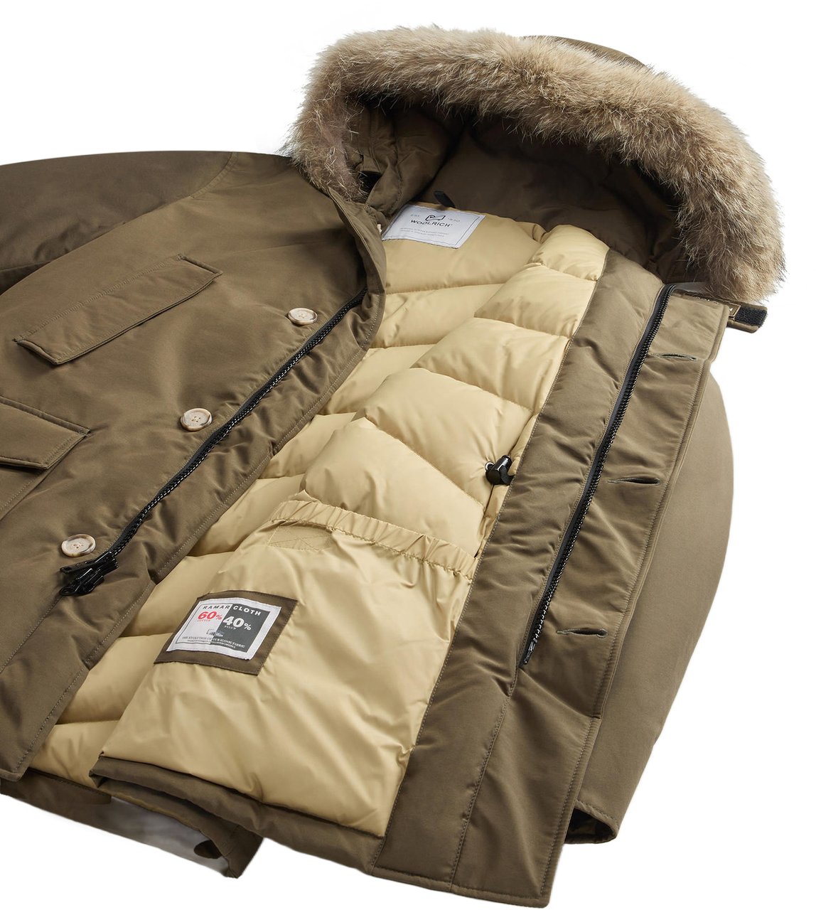 Woolrich Coats Green Groen