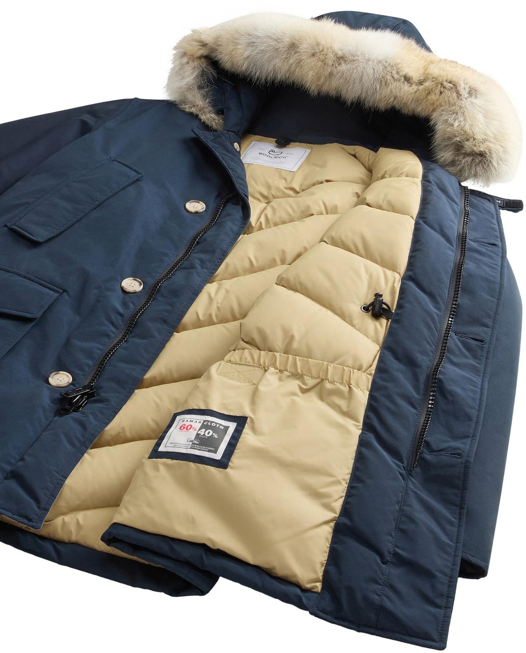 Woolrich Coats Melton Blue Blauw