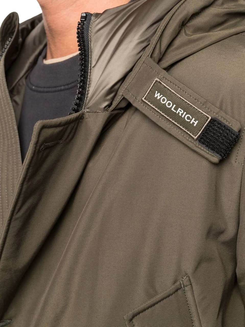 Woolrich Arctic Ramar Cloth Down Parka Grijs