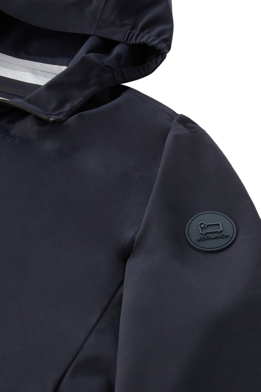 Woolrich Pacific Two Layers Jacket Melton Blue Blauw