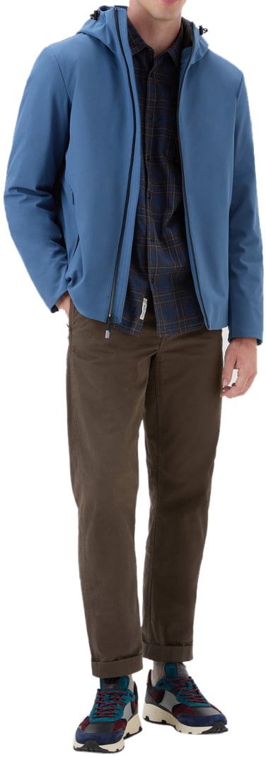 Woolrich Pacific Soft Shell Jacket Blue Lobster Blauw