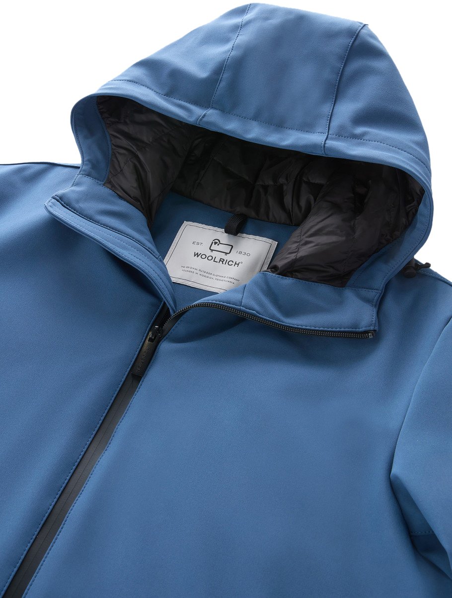 Woolrich Pacific Soft Shell Jacket Blue Lobster Blauw