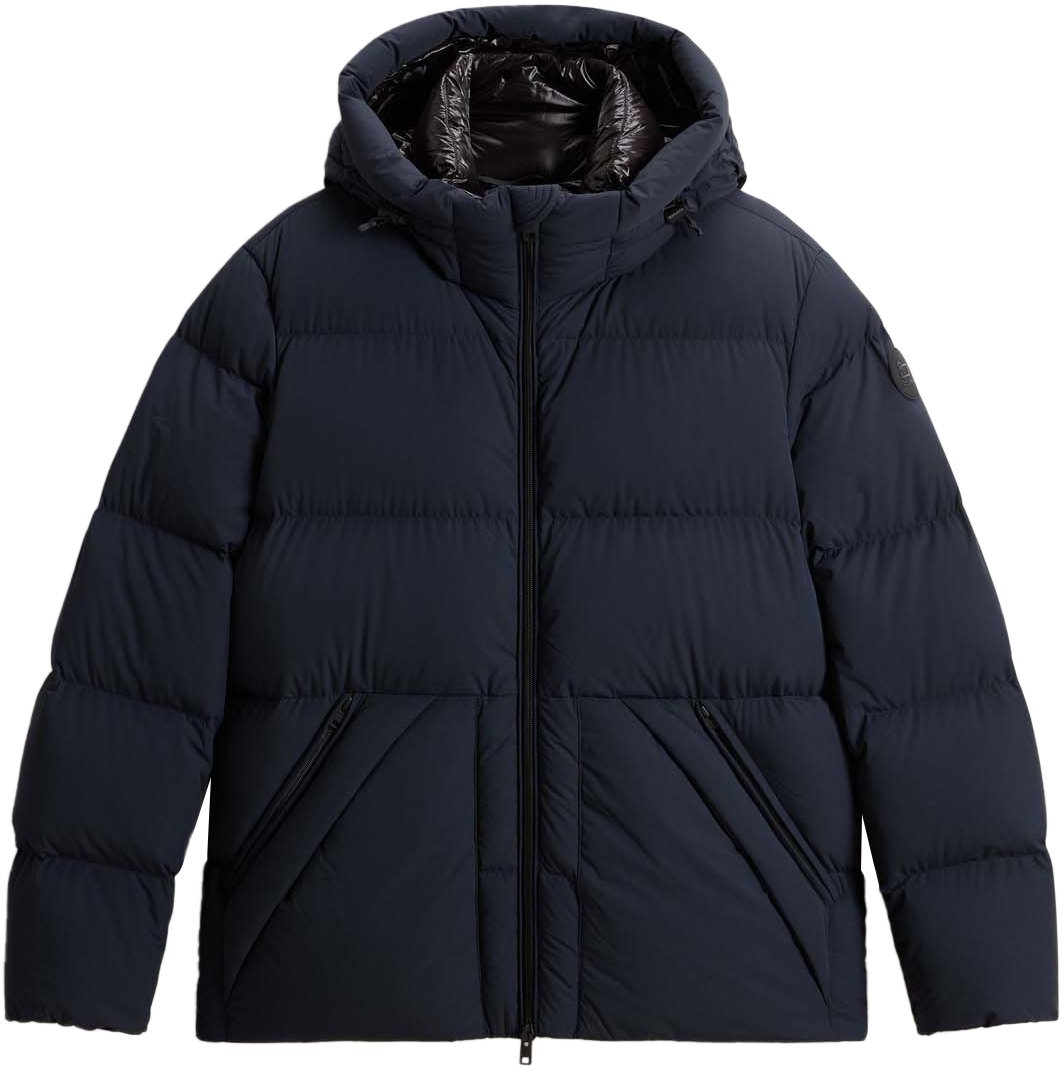 Woolrich Sierra Supreme Down Jacket Melton Blue Blauw