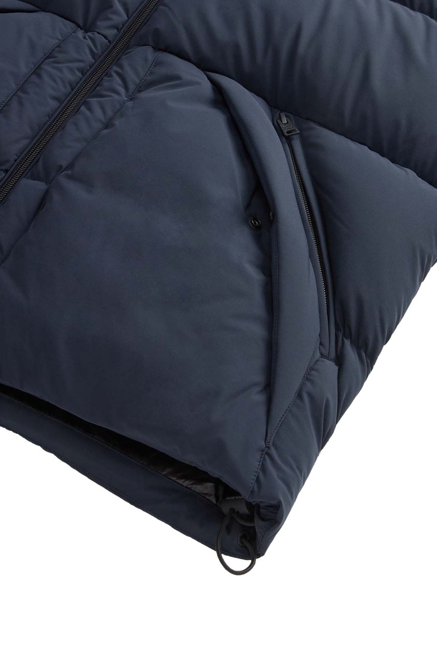 Woolrich Sierra Supreme Down Jacket Melton Blue Blauw