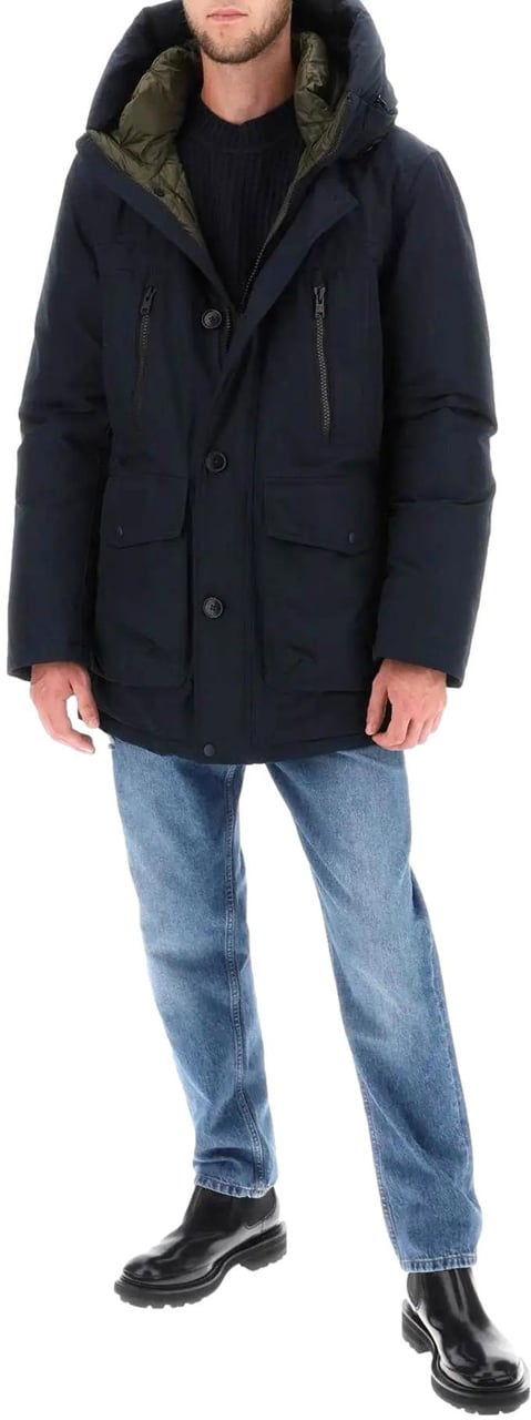 Woolrich Coats Melton Blue Blauw