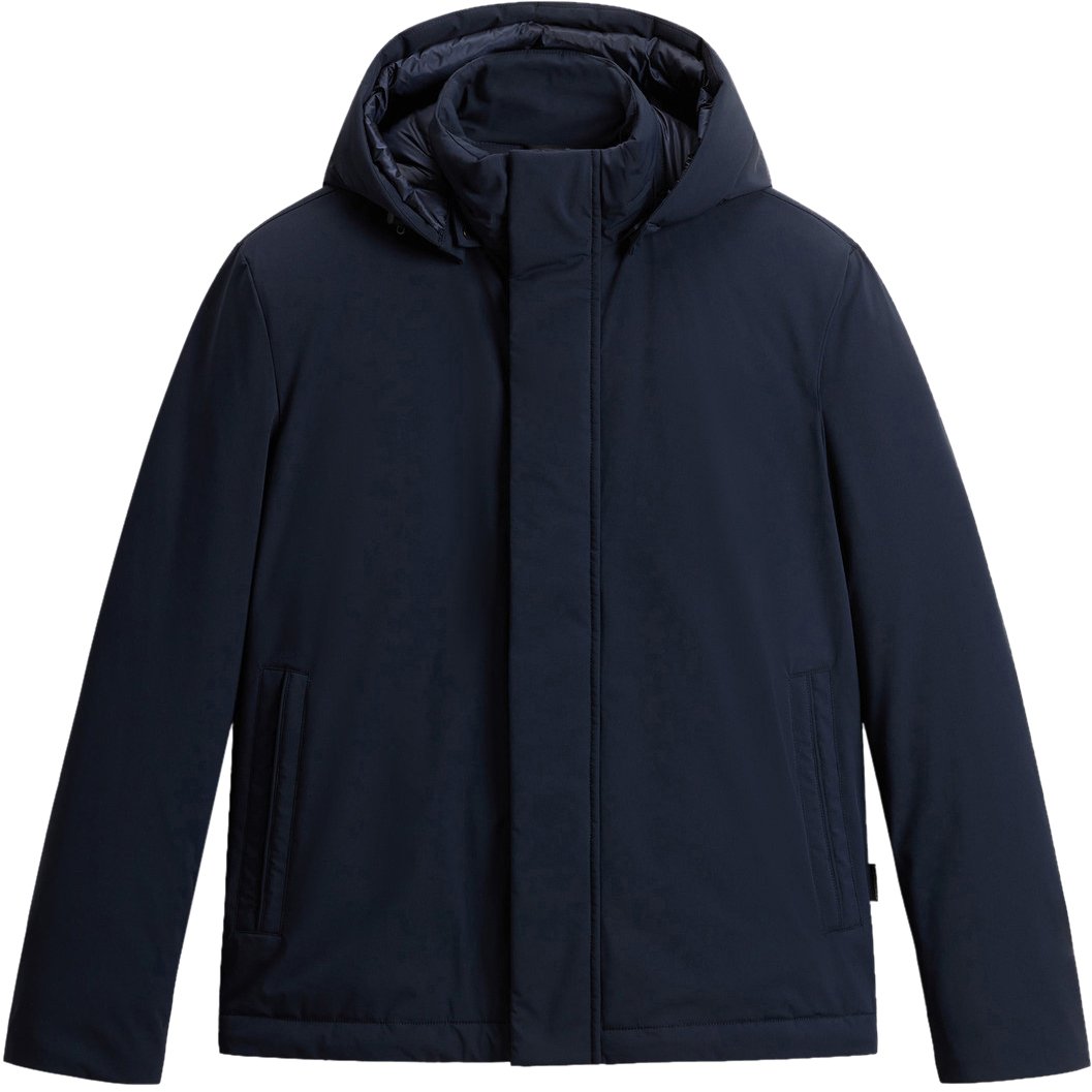 Woolrich Stretch Jacket Melton Blue Blauw