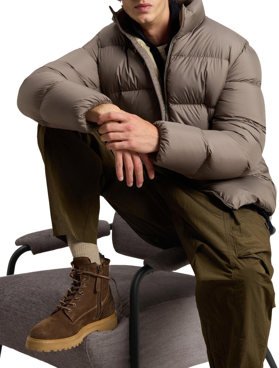 Woolrich Heren Cloud Eagle Jacket Beige Beige