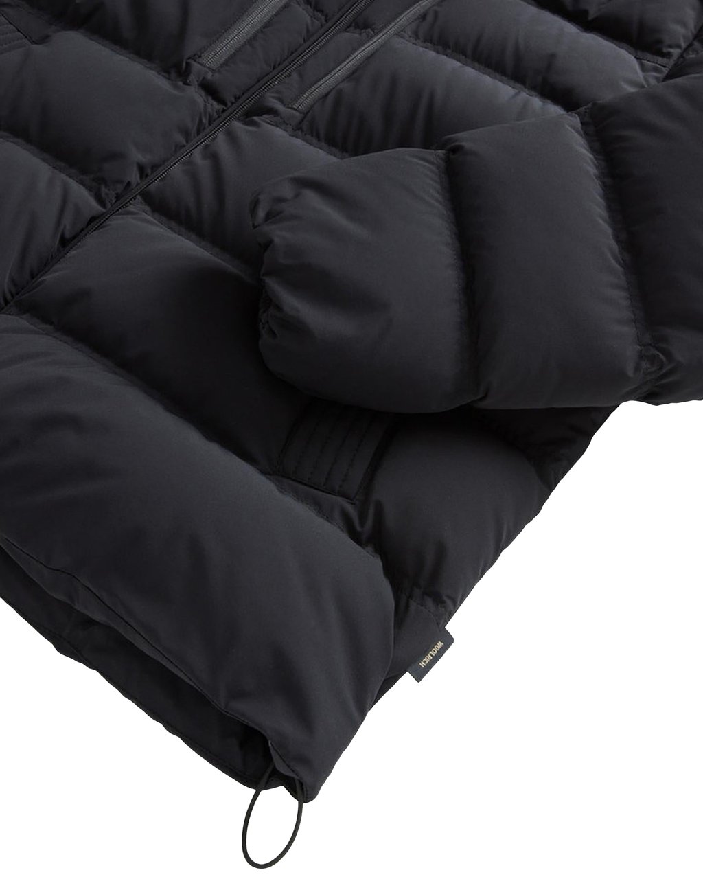 Woolrich Heren Matt Stretch Puffer Jack Zwart Zwart