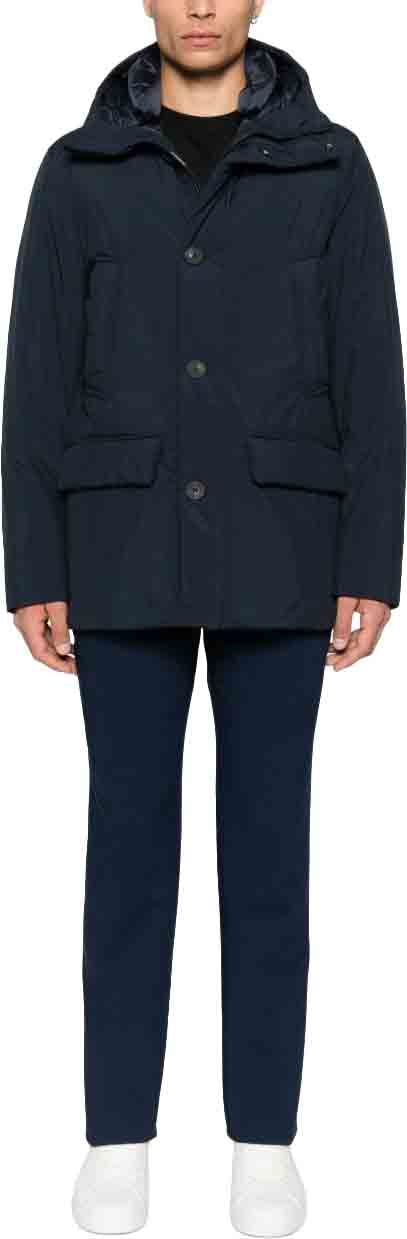 Woolrich Coats Melton Blue Blauw