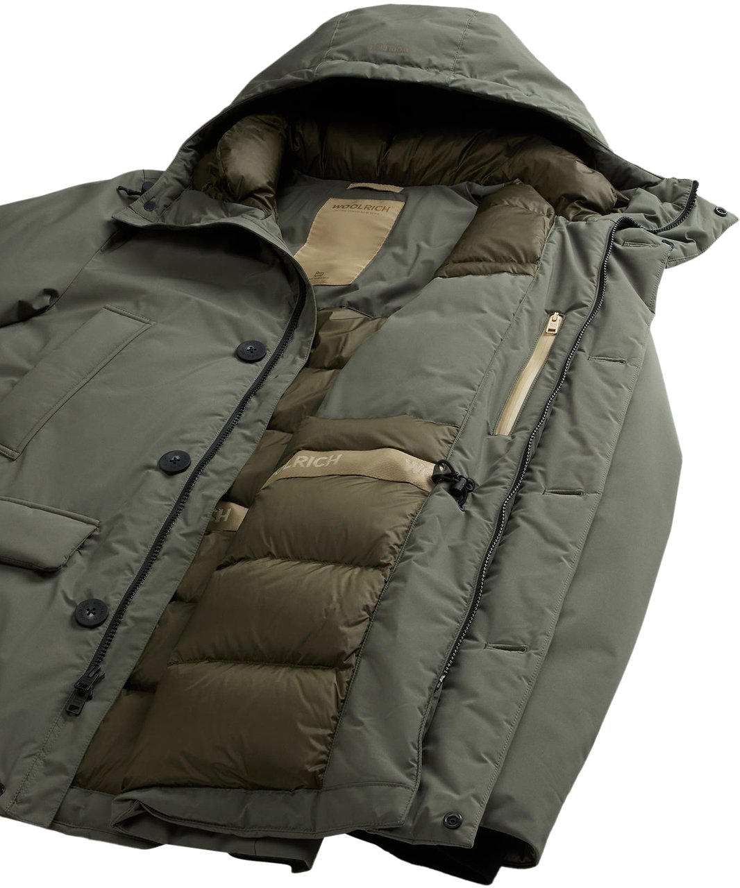 Woolrich Coats Green Groen