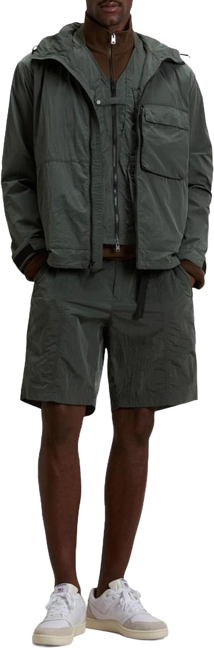 Woolrich Heren Shiny Nylon Hooded Jacket Groen