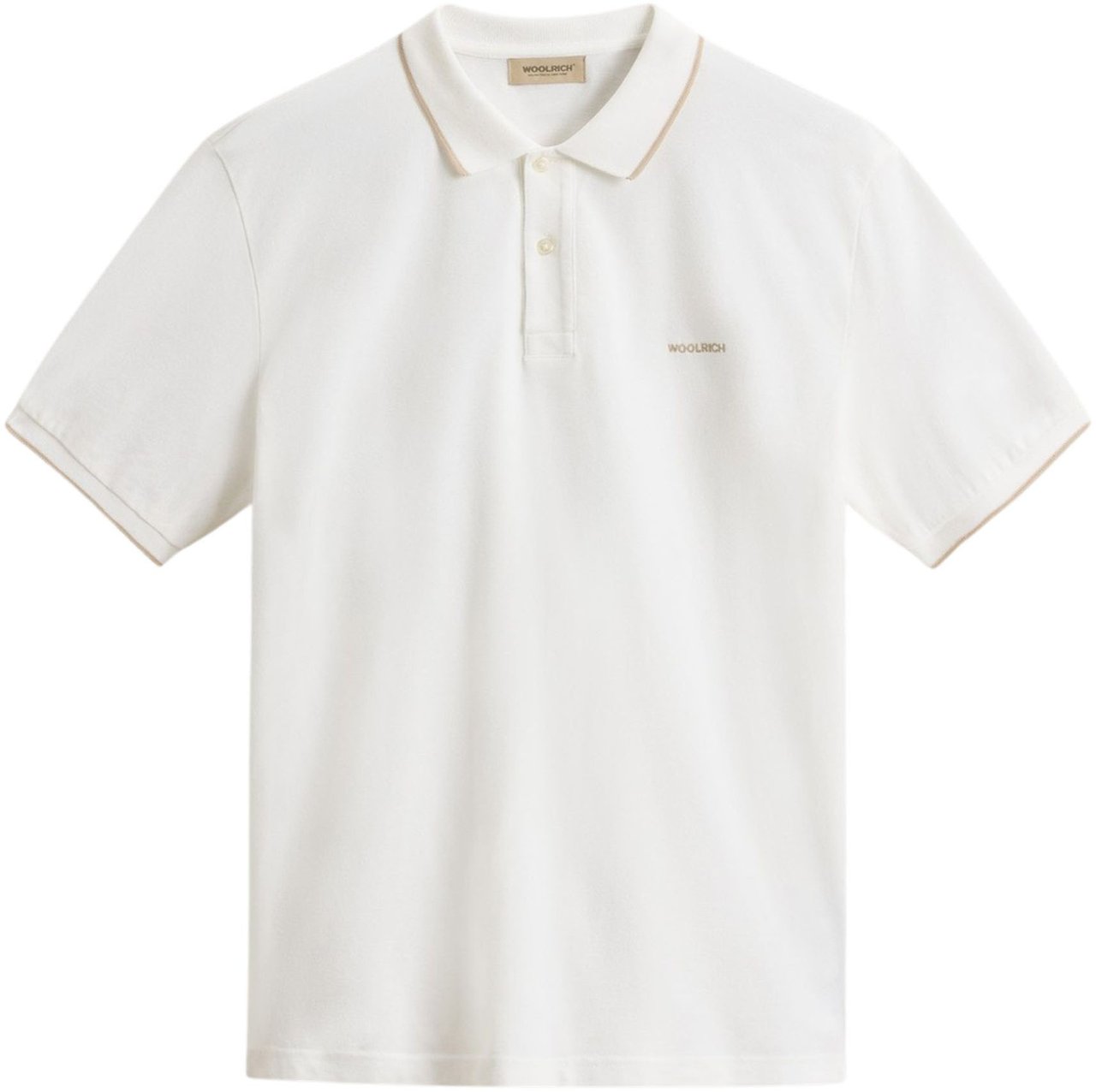 Woolrich Monterey Polo Polos Ecru Cfwopo2000mrut5348 Wit