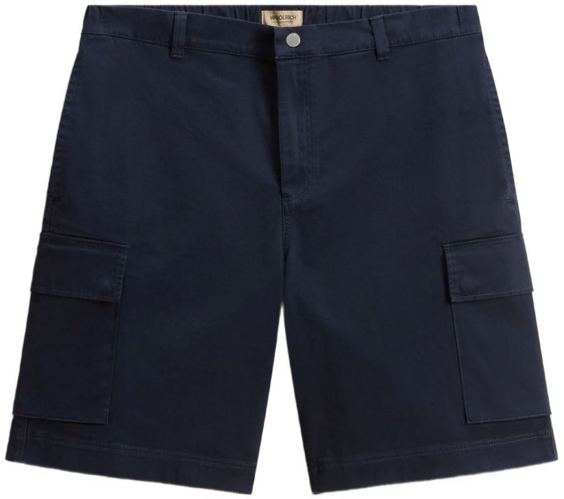 Woolrich Shorts Melton Blue Blauw