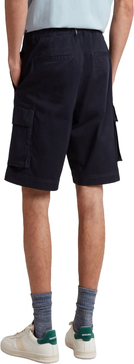 Woolrich Shorts Melton Blue Blauw