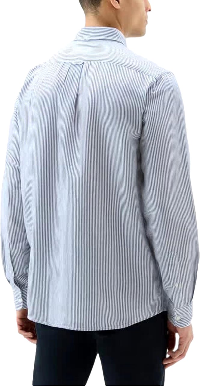 Woolrich Shirts Maritime Blue Blauw