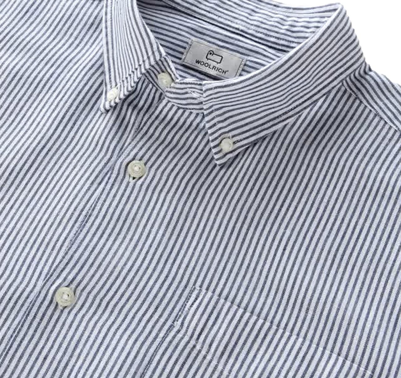 Woolrich Shirts Maritime Blue Blauw