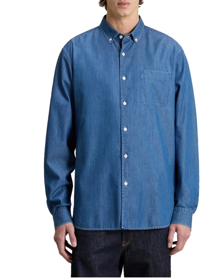 Woolrich Shirt Blue Blauw