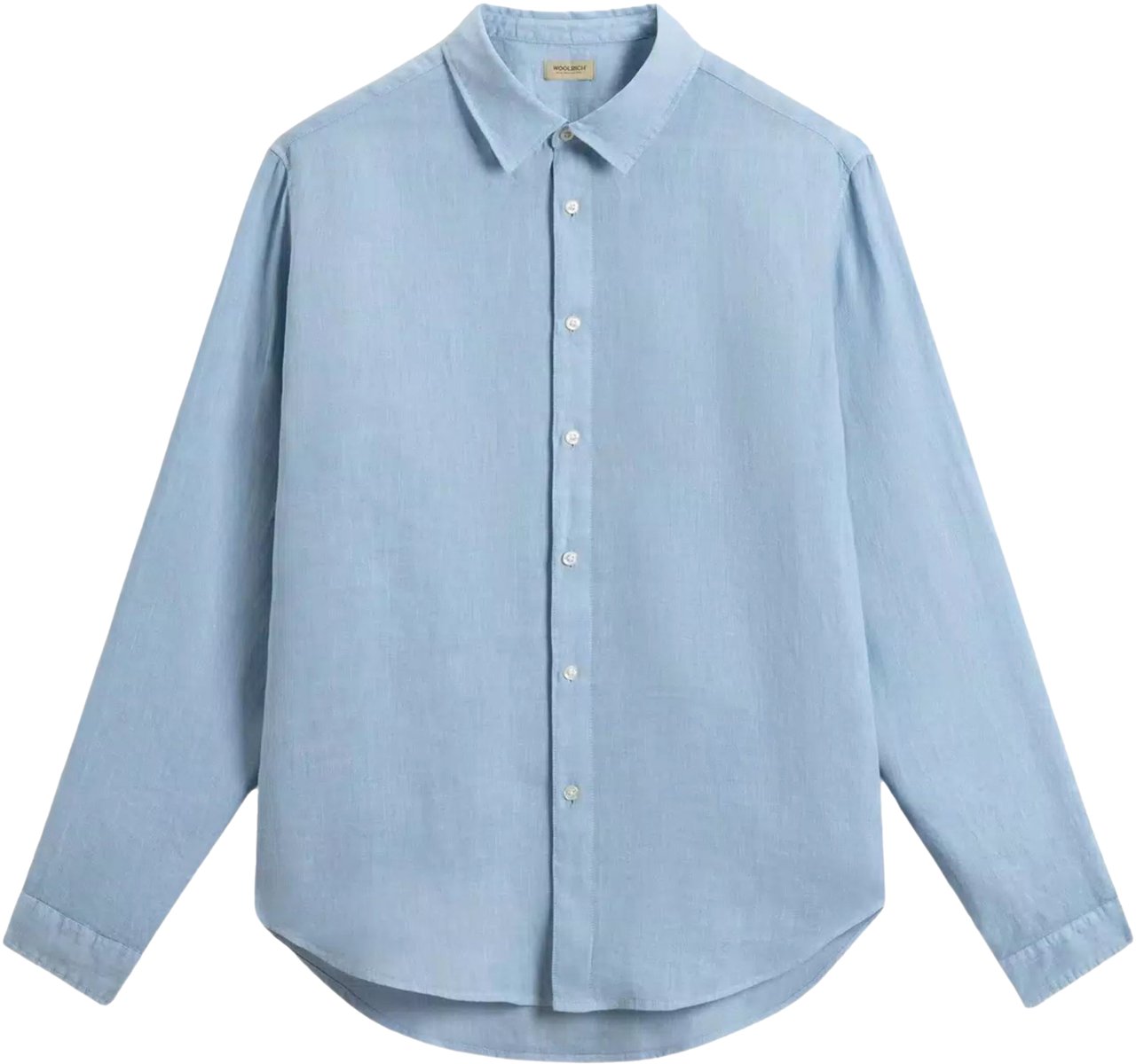 Woolrich Woolrich Linen Shirt Lange Mouw Overhemden Lichtblauw Cfwosi2013mrut5284 Blauw