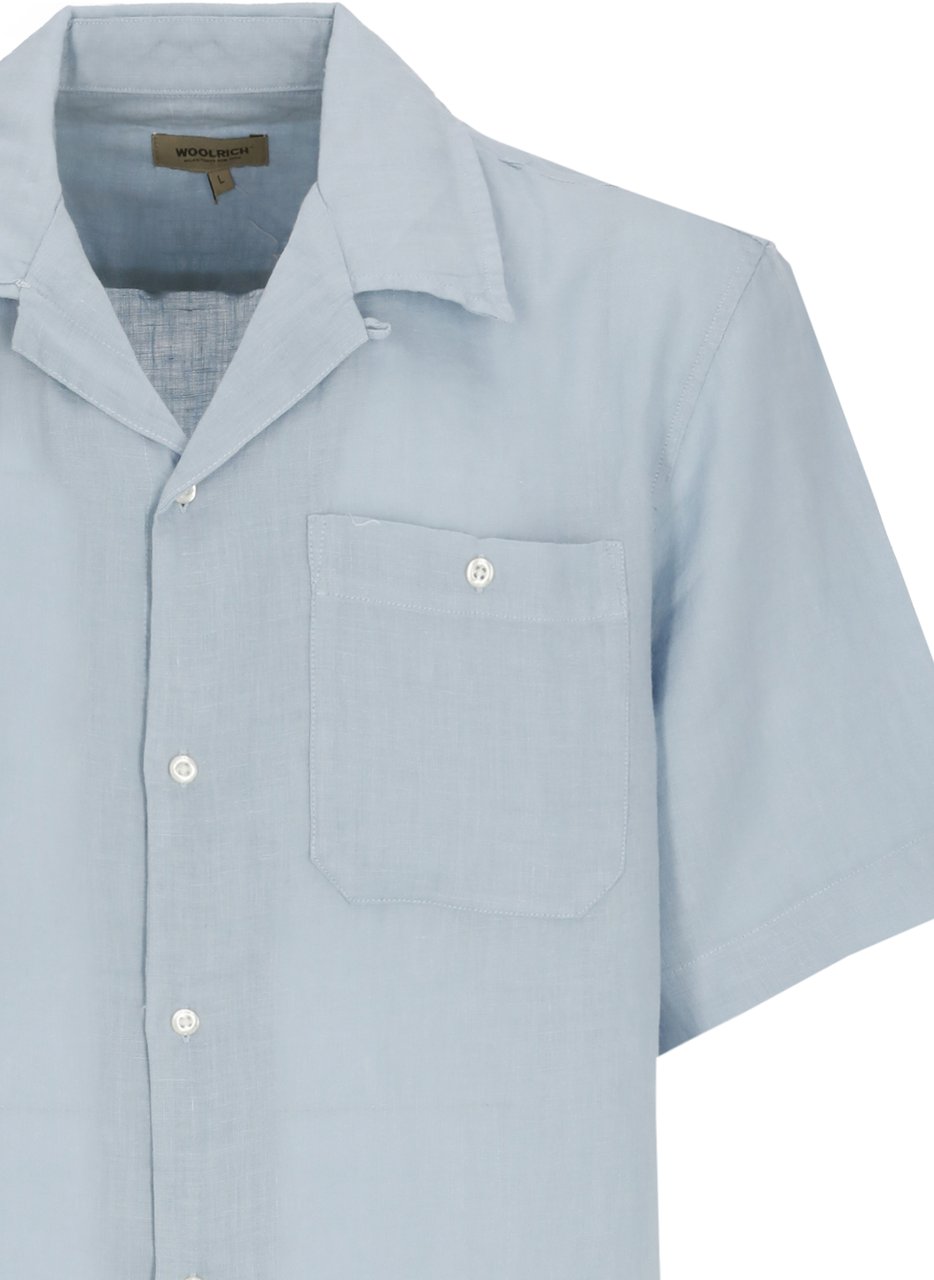 Woolrich Shirts Celeste Lichtblauw
