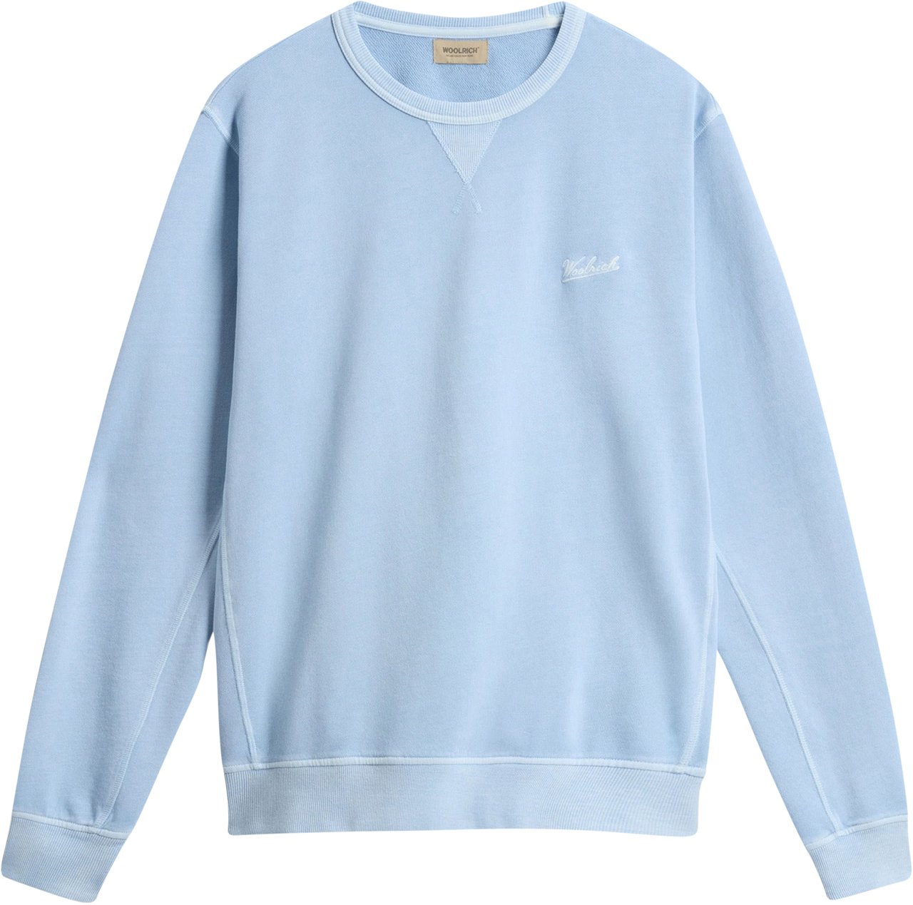 Woolrich Woolrich Garment Dyed Crewneck Sweaters Lichtblauw Cfwosw0261mrut4040 Blauw