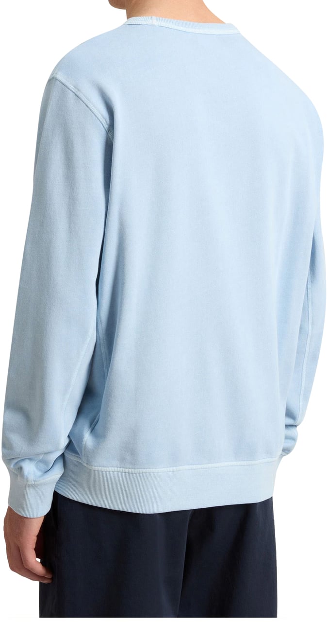 Woolrich Woolrich Garment Dyed Crewneck Sweaters Lichtblauw Cfwosw0261mrut4040 Blauw