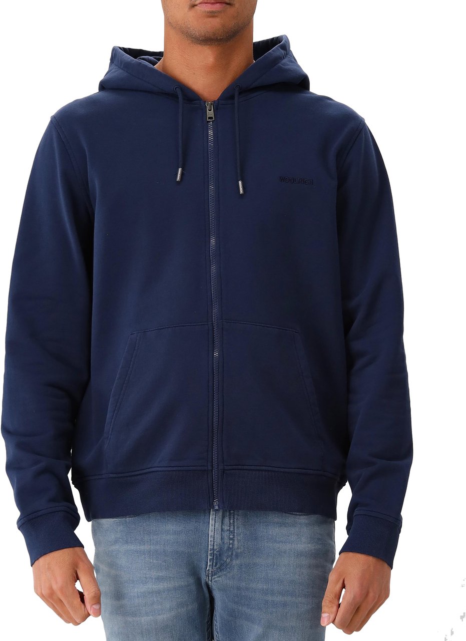 Woolrich Woolrich Vest Blauw Light Fleece Full Zip Blauw