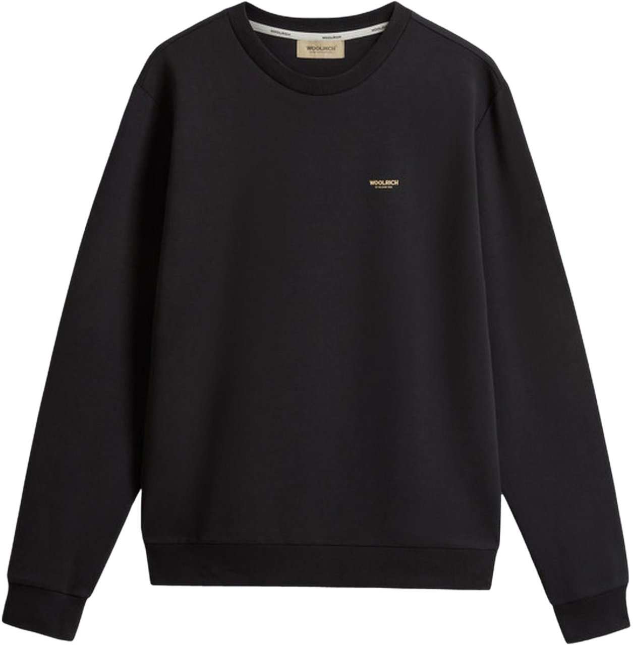 Woolrich Heren Logo Interlock Crewneck Zwart