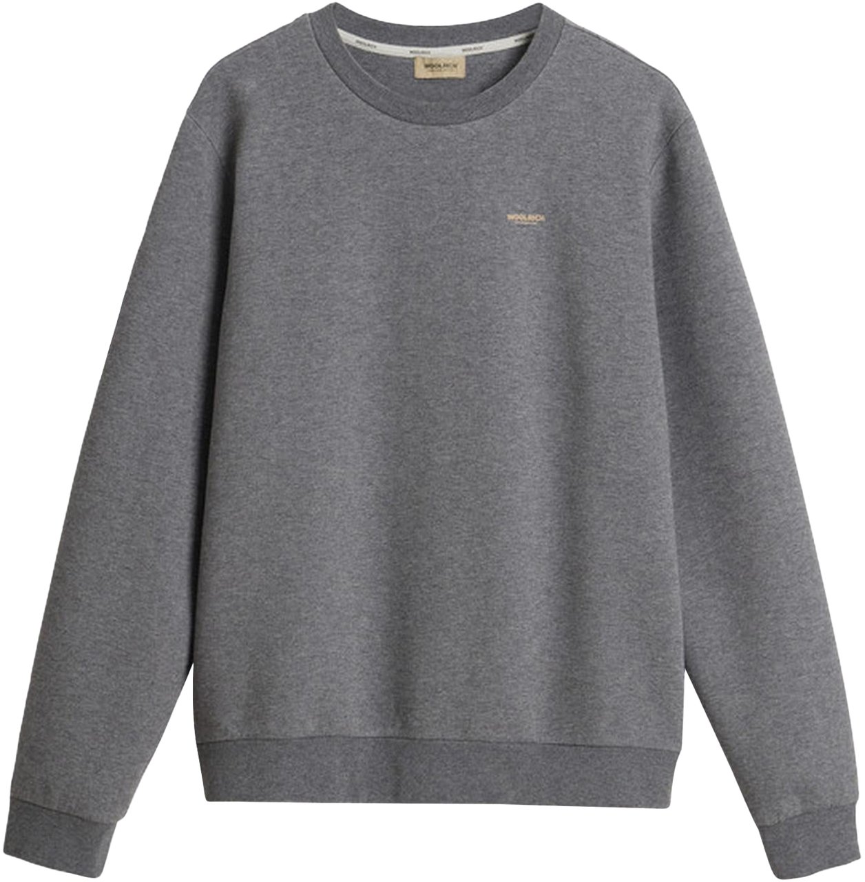 Woolrich Heren Logo Interlock Crewneck Grijs