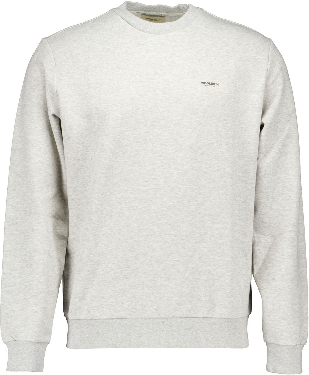 Woolrich Woolrich Logo Interlock Crewneck Lichtgrijs Cfwosw2000mrut5195 Grijs