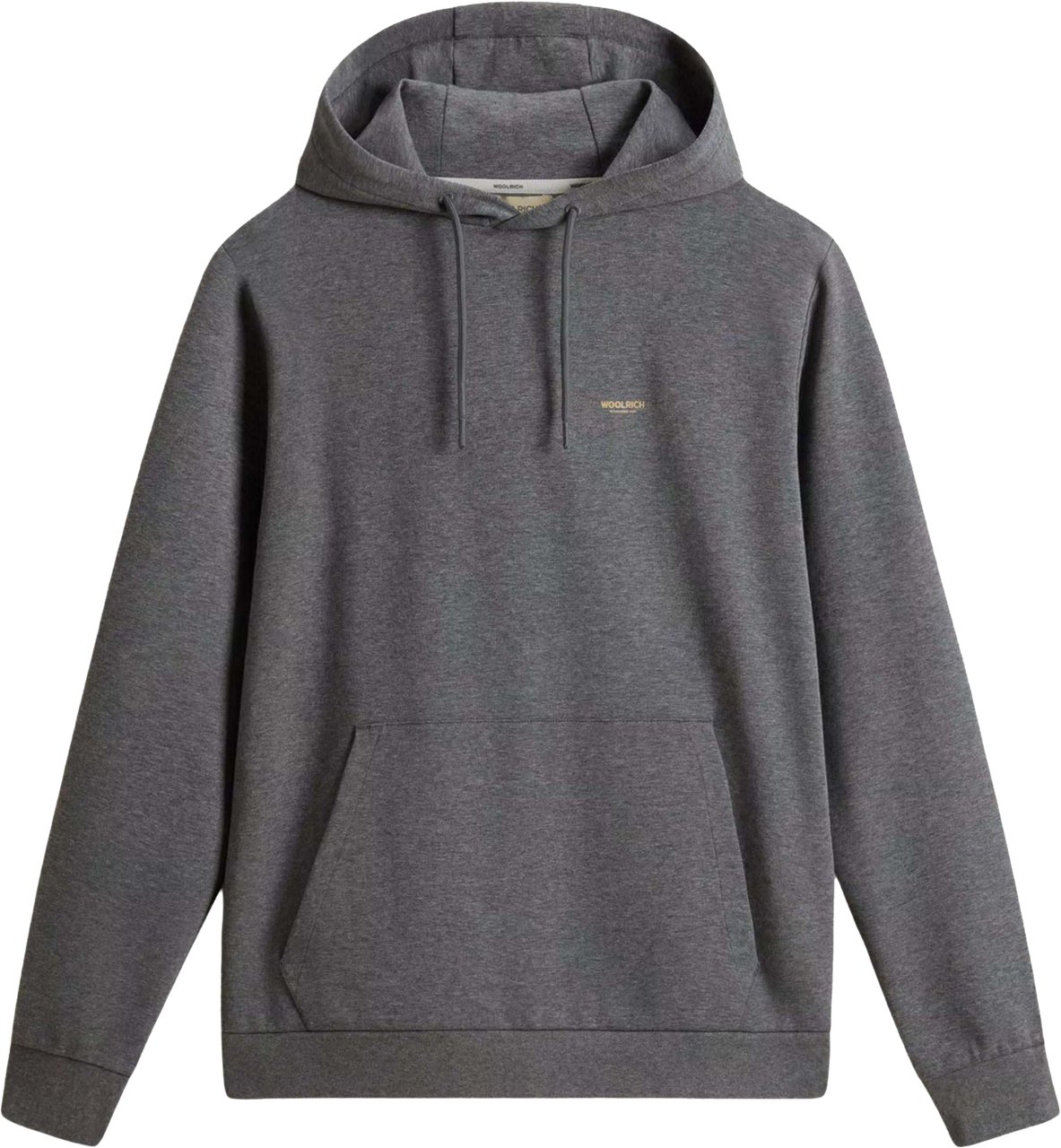 Woolrich Woolrich Logo Interlock Hoodie  Grijs Cfwosw2002mrut5195 Grijs