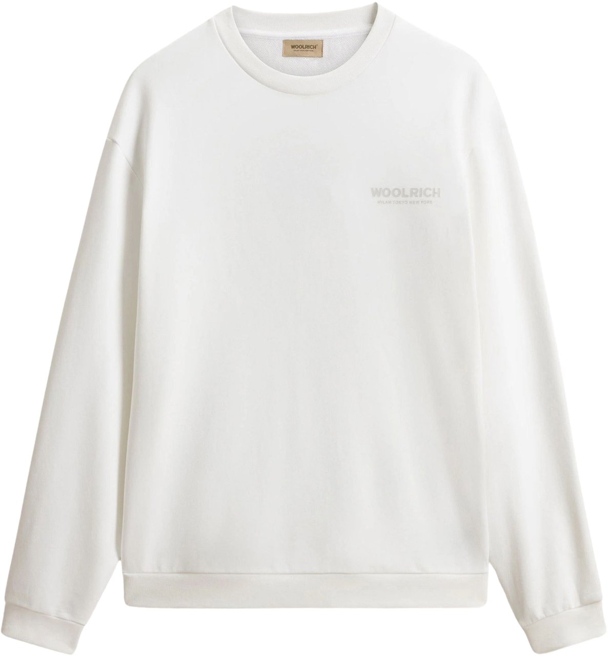 Woolrich Woolrich Macro Logo Sweaters Off White Cfwosw2032mrut5377 Wit