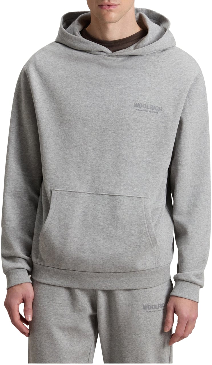 Woolrich Woolrich Macro Logo Hoodies Grijs Cfwosw2033mrut5377 Grijs