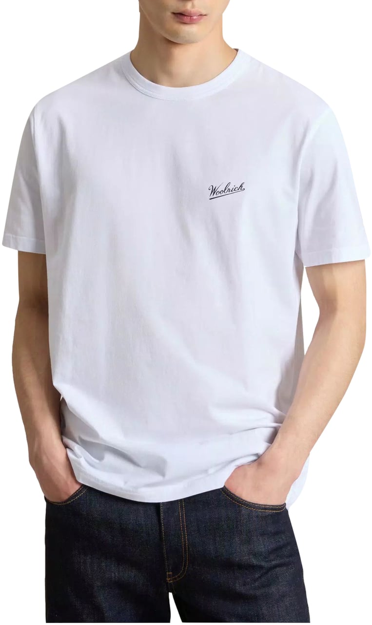 Woolrich Woolrich Logo T-shirt T-shirts Wit Cfwote0144mrut2926 Wit