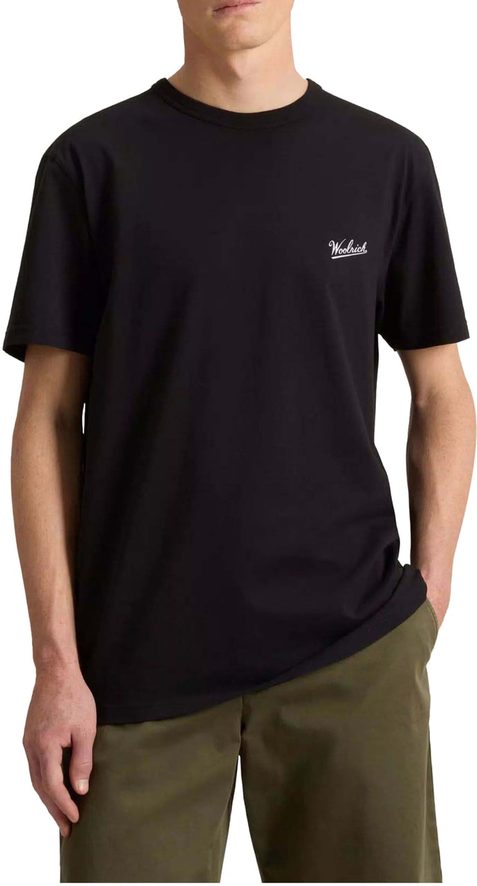 Woolrich Woolrich Logo T-shirt T-shirts Zwart Cfwote0144mrut2926 Zwart
