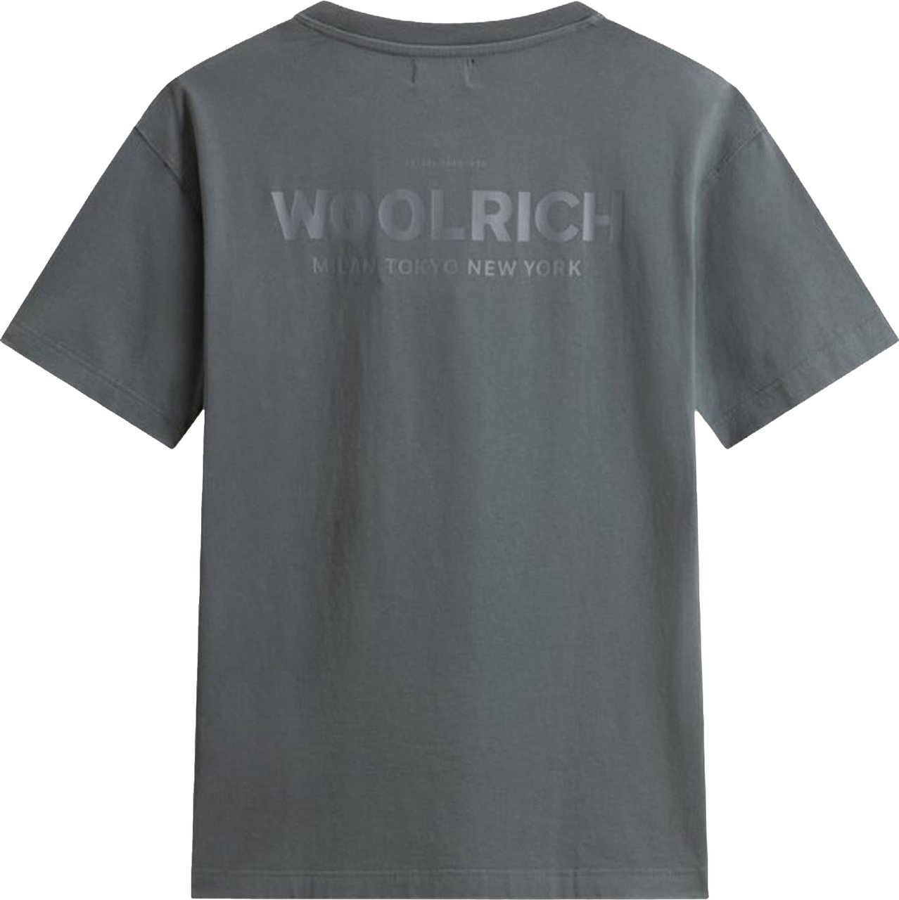 Woolrich Heren Cotton Graphic T-Shirt Grijs