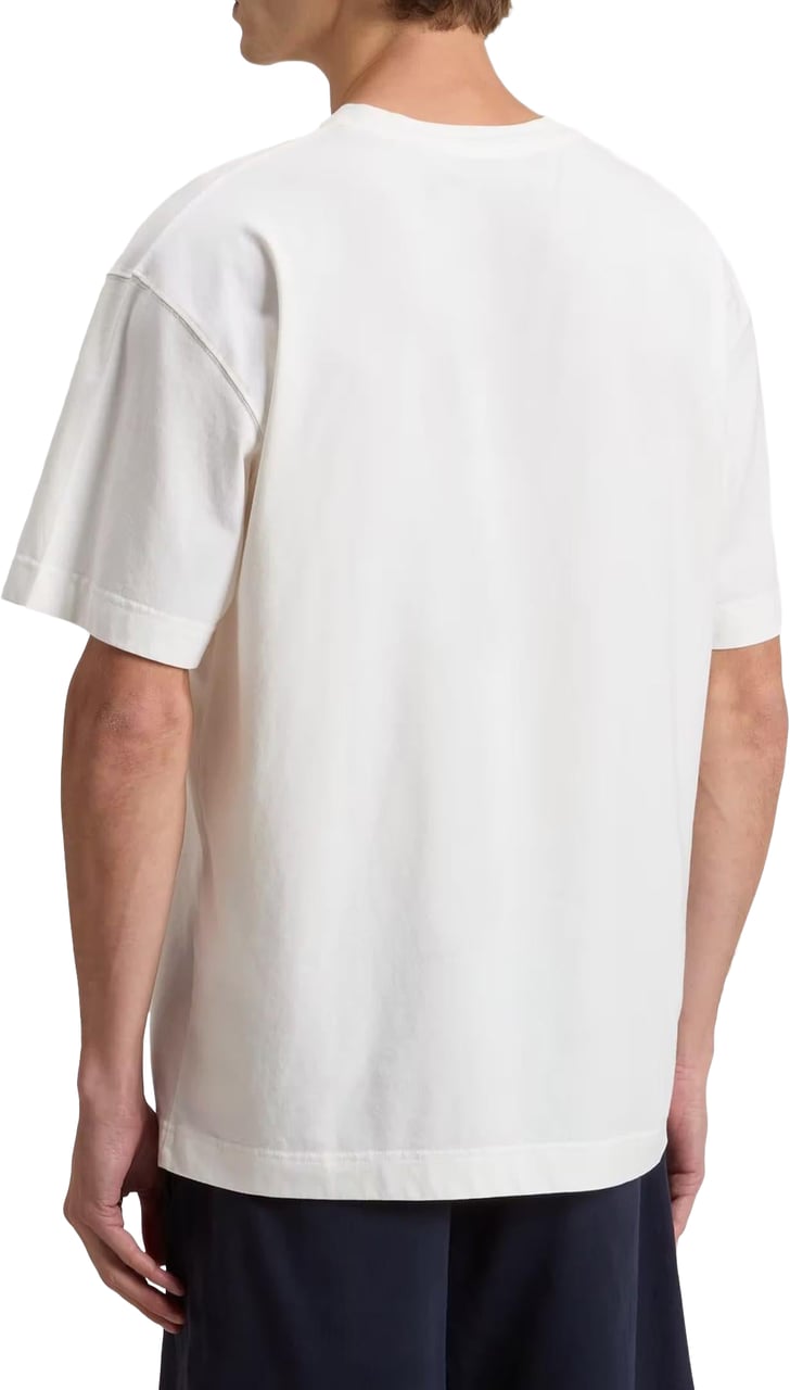 Woolrich Heren Cotton Graphic T-Shirt Wit