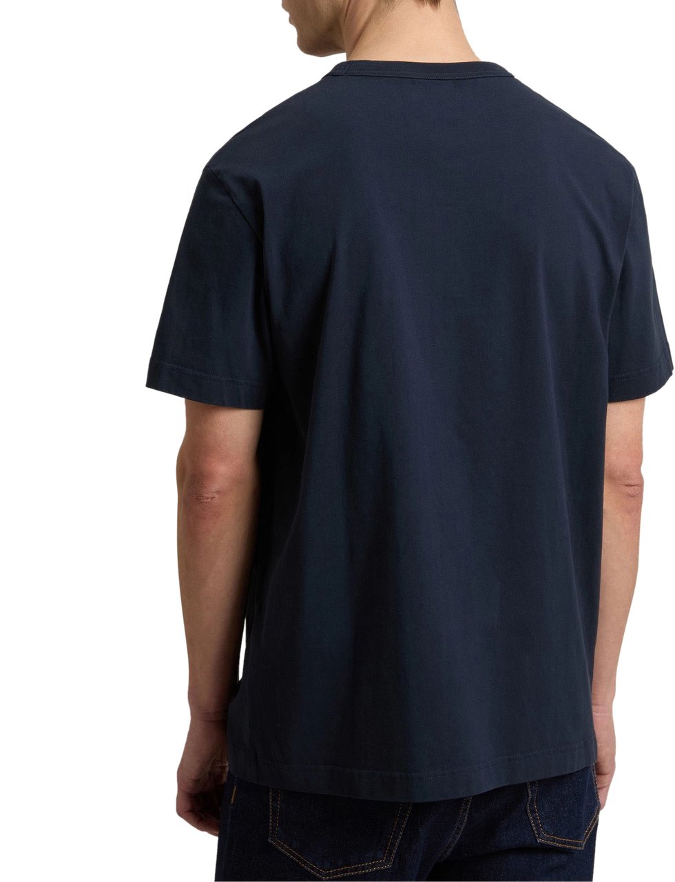 Woolrich Woolrich Cotton Logo T-shirts Donkerblauw Cfwote2012mrut5334 Blauw