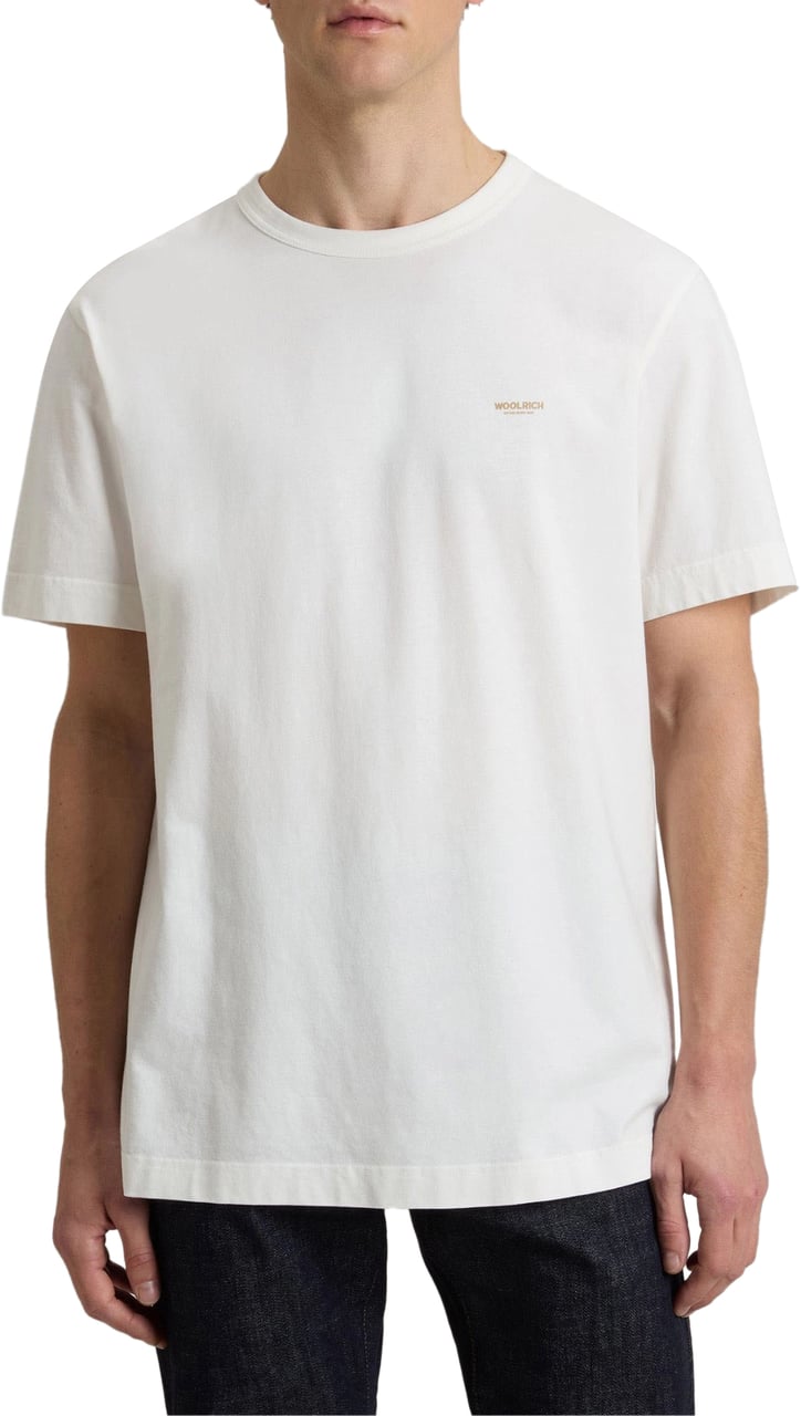 Woolrich Woolrich Cotton Logo T-shirts Off White Cfwote2012mrut5334 Wit