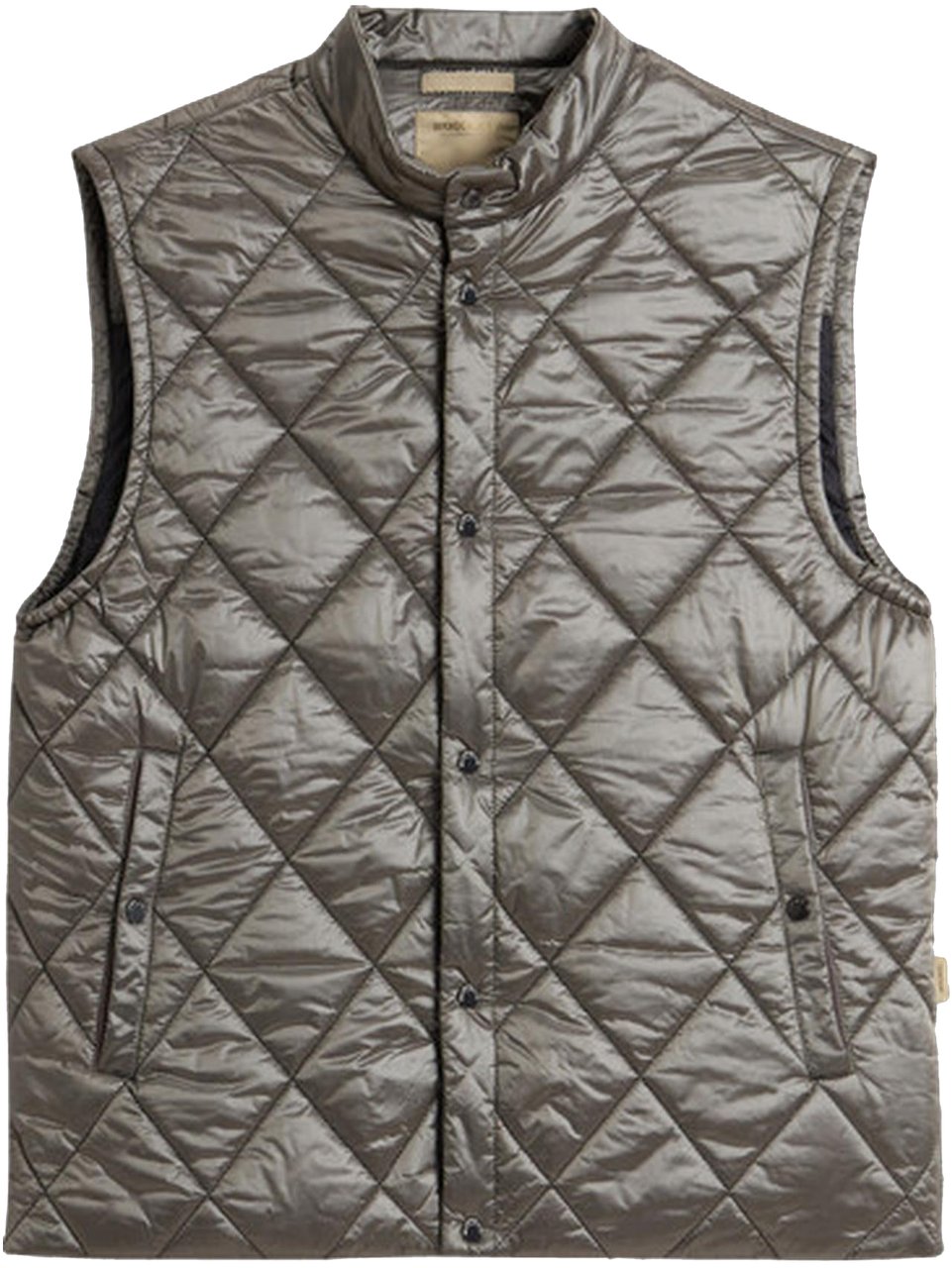 Woolrich Heren Black Yarn Nylon Vest Grijs Grijs
