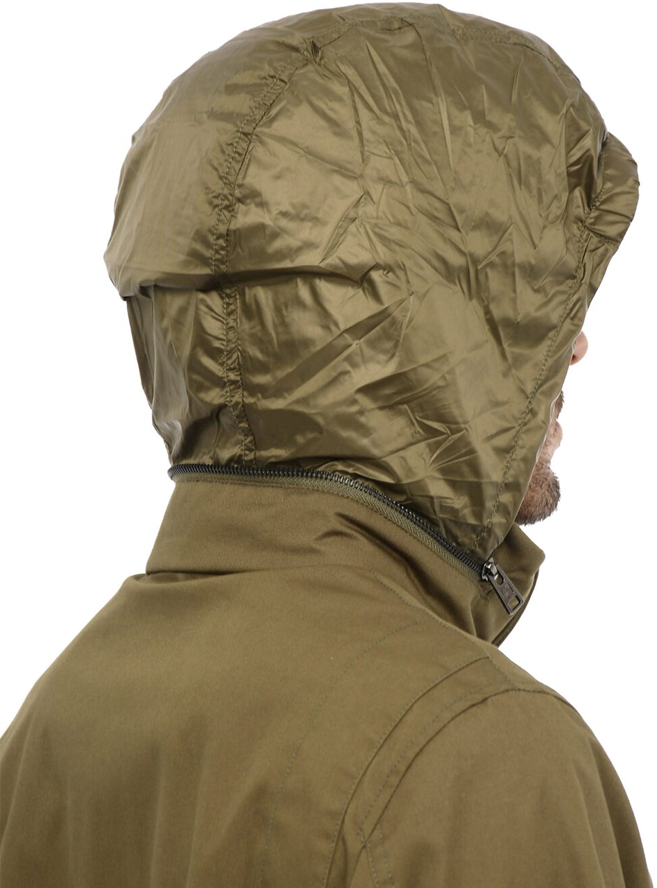 Woolrich Army Olive Cotton Utility Field Jacket Groen