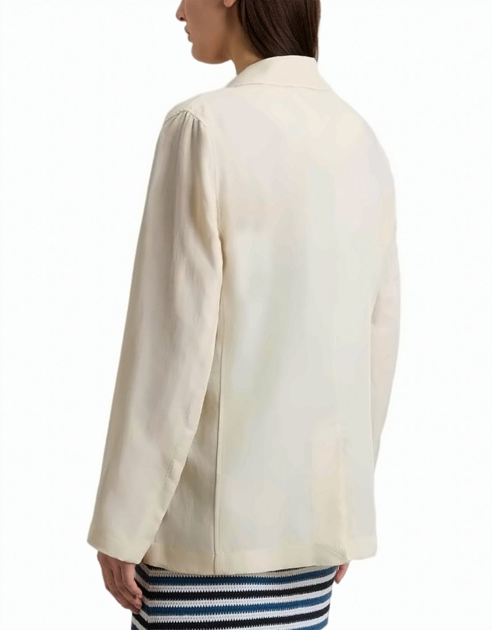 Woolrich Linen Blend Notch Lapels Single Blazer Neutraal