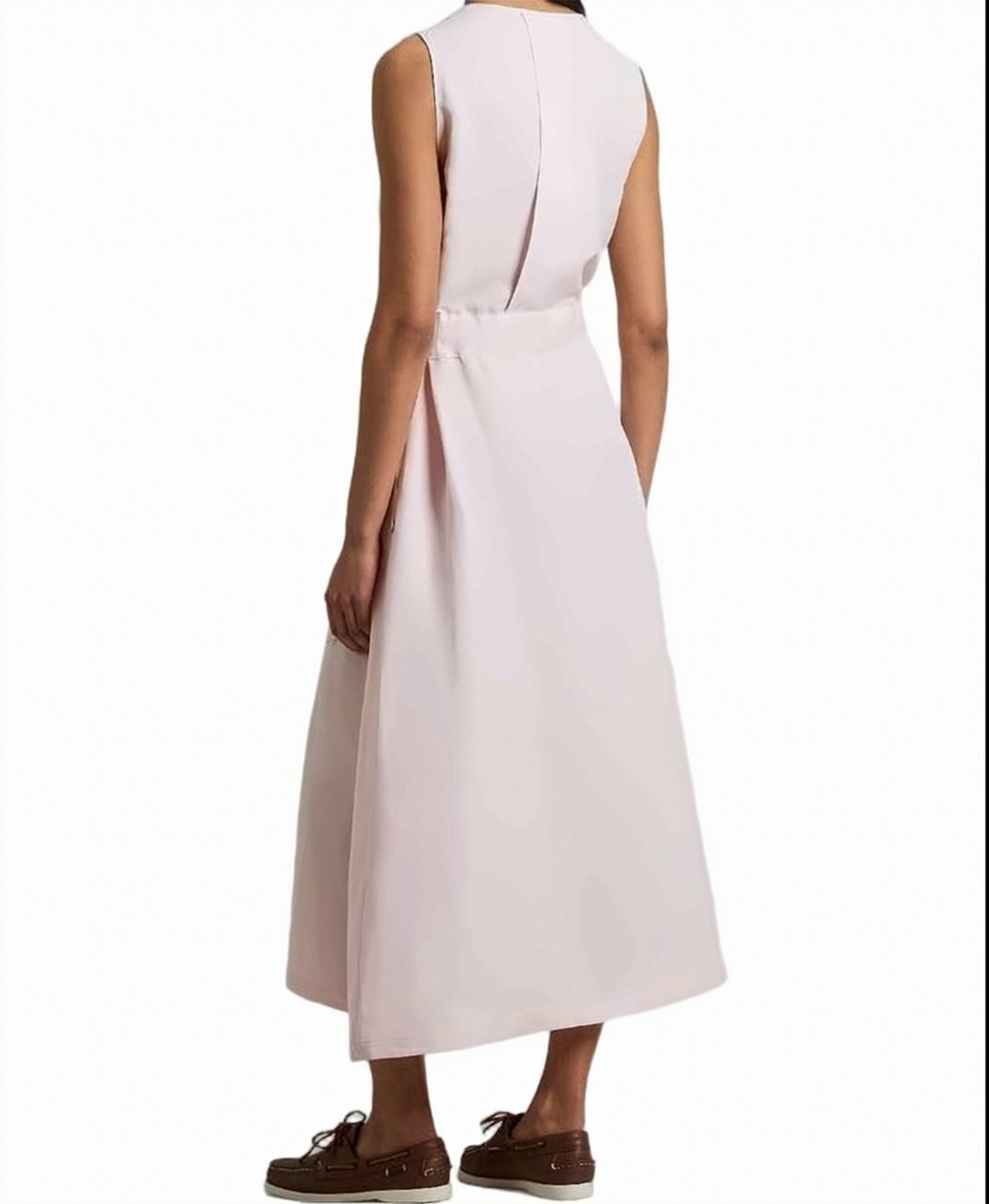 Woolrich Linen Blend Sleeveless Round Neck Dress Paars