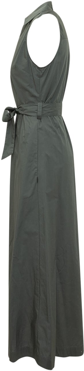 Woolrich Abito Chemisier Lungo in Cotone Donkergroen