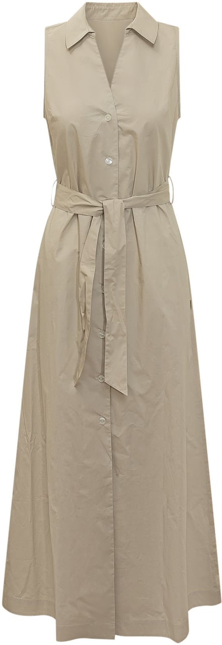 Woolrich Abito Chemisier Lungo in Cotone Beige