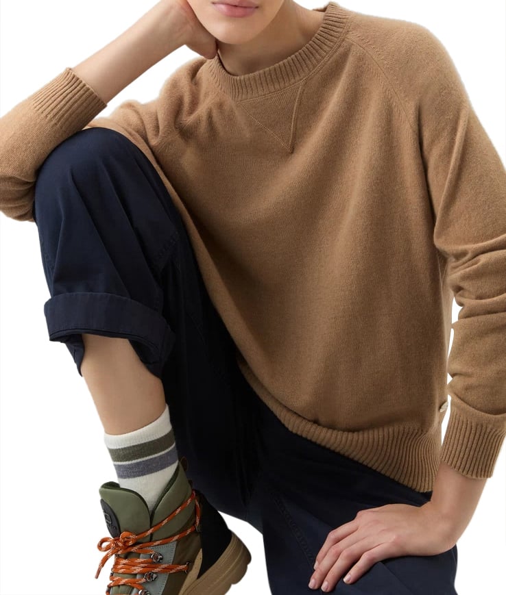 Woolrich Sweaters Suede Brown Bruin